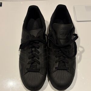 Adidas Men's All-Black Superstar Sneakers